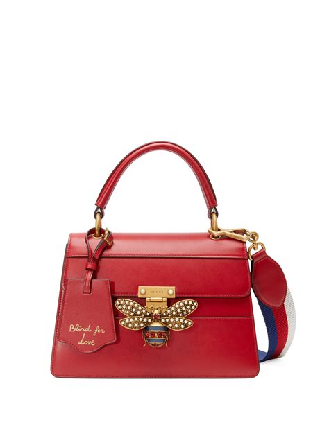 gucci bag zipper red leather|Gucci queen margaret shoulder bag.